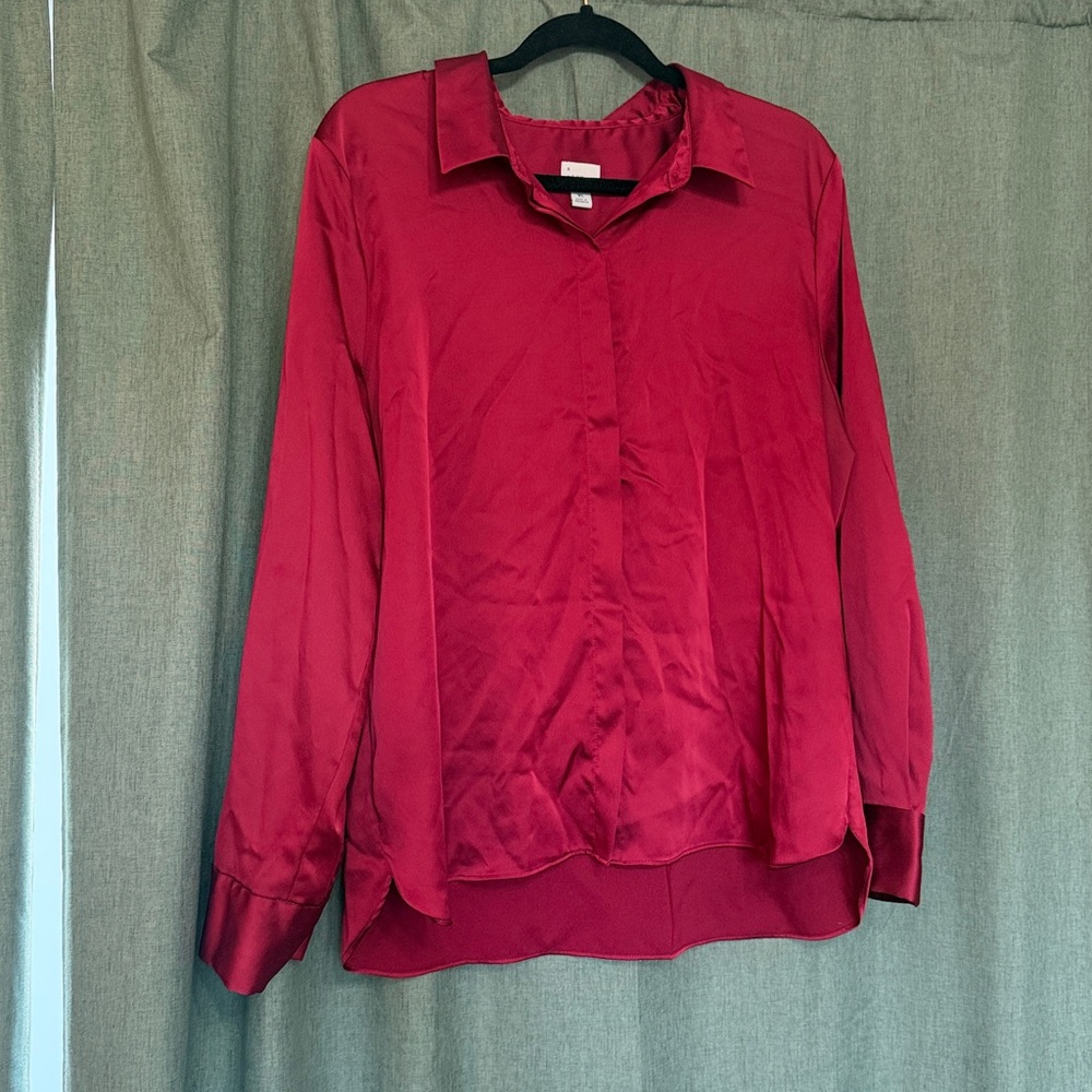 A New Day Vibrant Red Blouse